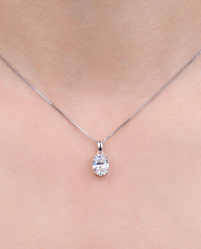 Classic Oval Moissanite Pendant