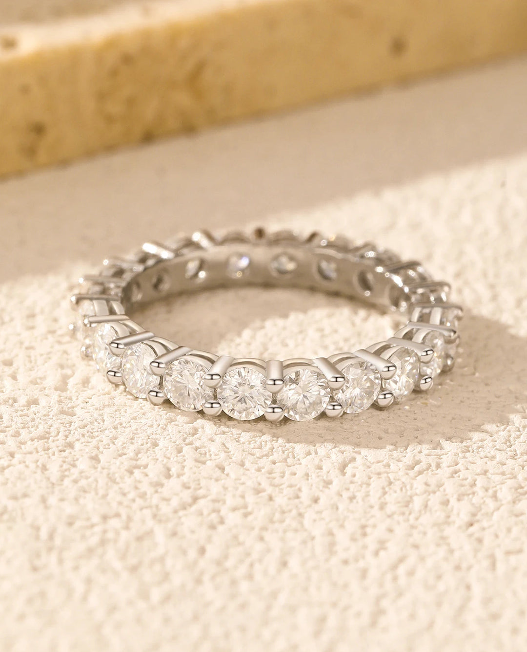full eternity moissanite ring
