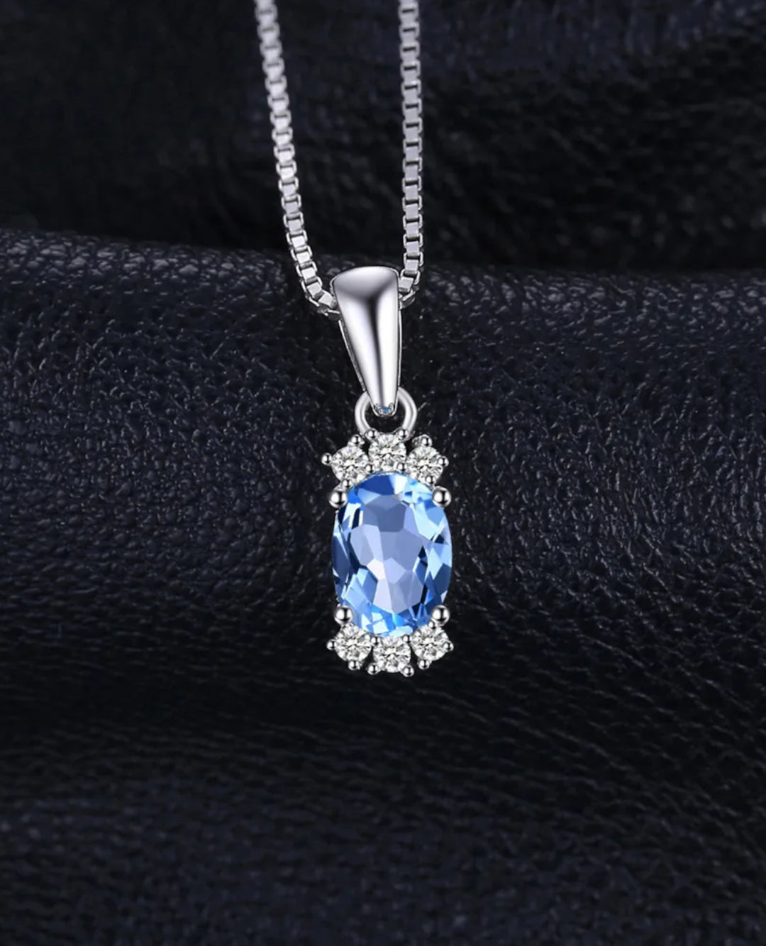 oval sky blue topaz