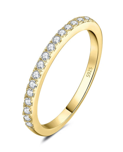 D-Color Moissanite Half Eternity Band