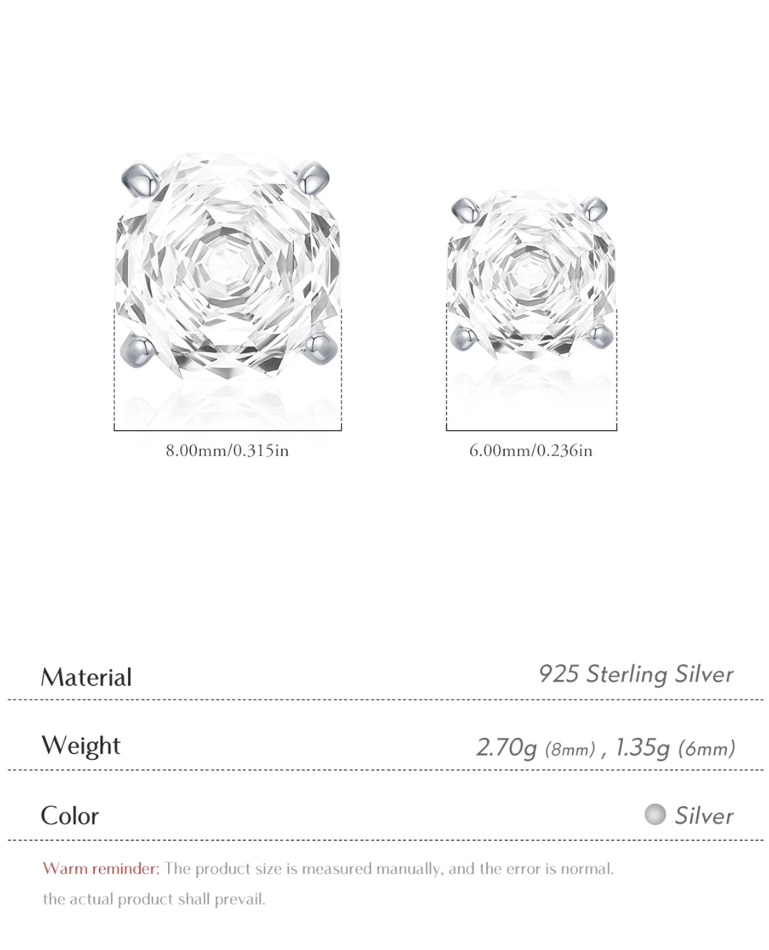 aurora cz studs