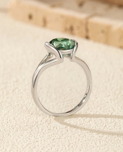 Verde Oval Solitaire Ring