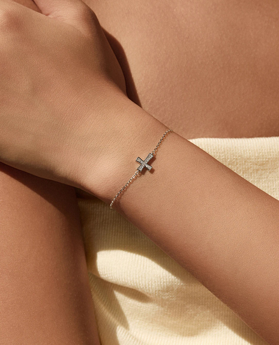 sterling silver moissanite cross jewelry set