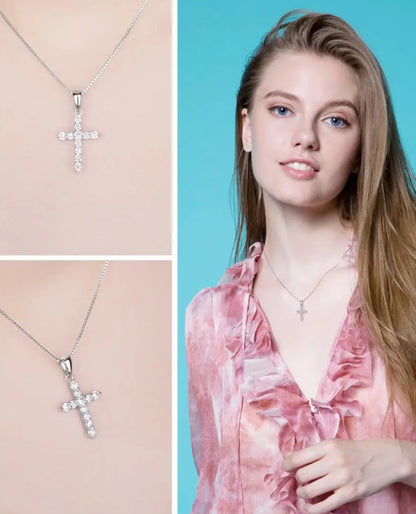 Cubic Zirconia Cross Pendant