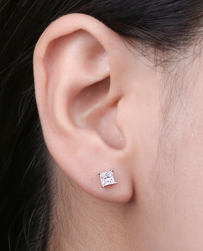 Rose-Gold Plated Princess Studs