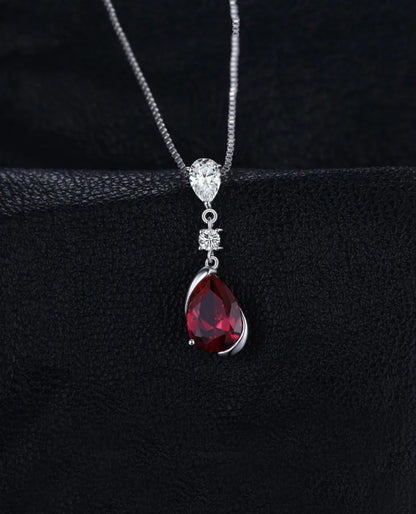 Pear Created Ruby Pendant
