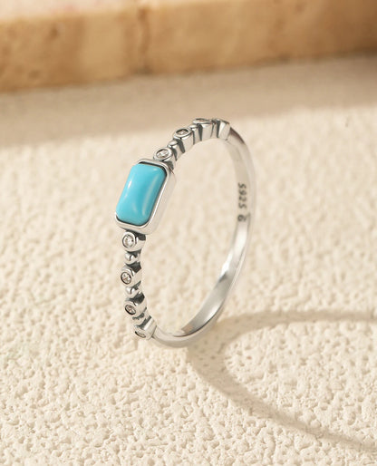 Rectangle Turquoise Ring