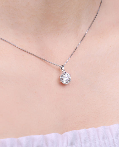 D-Color Round Moissanite Solitaire Pendant