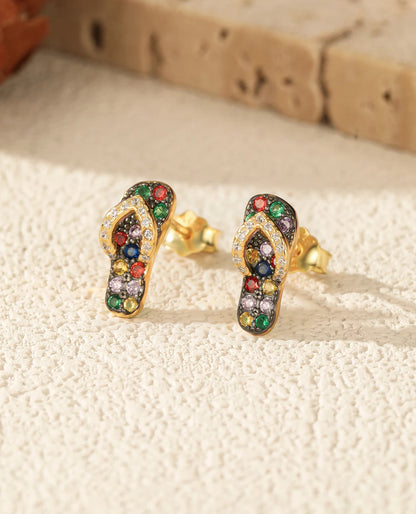 Colorful Slipper Stud Earrings