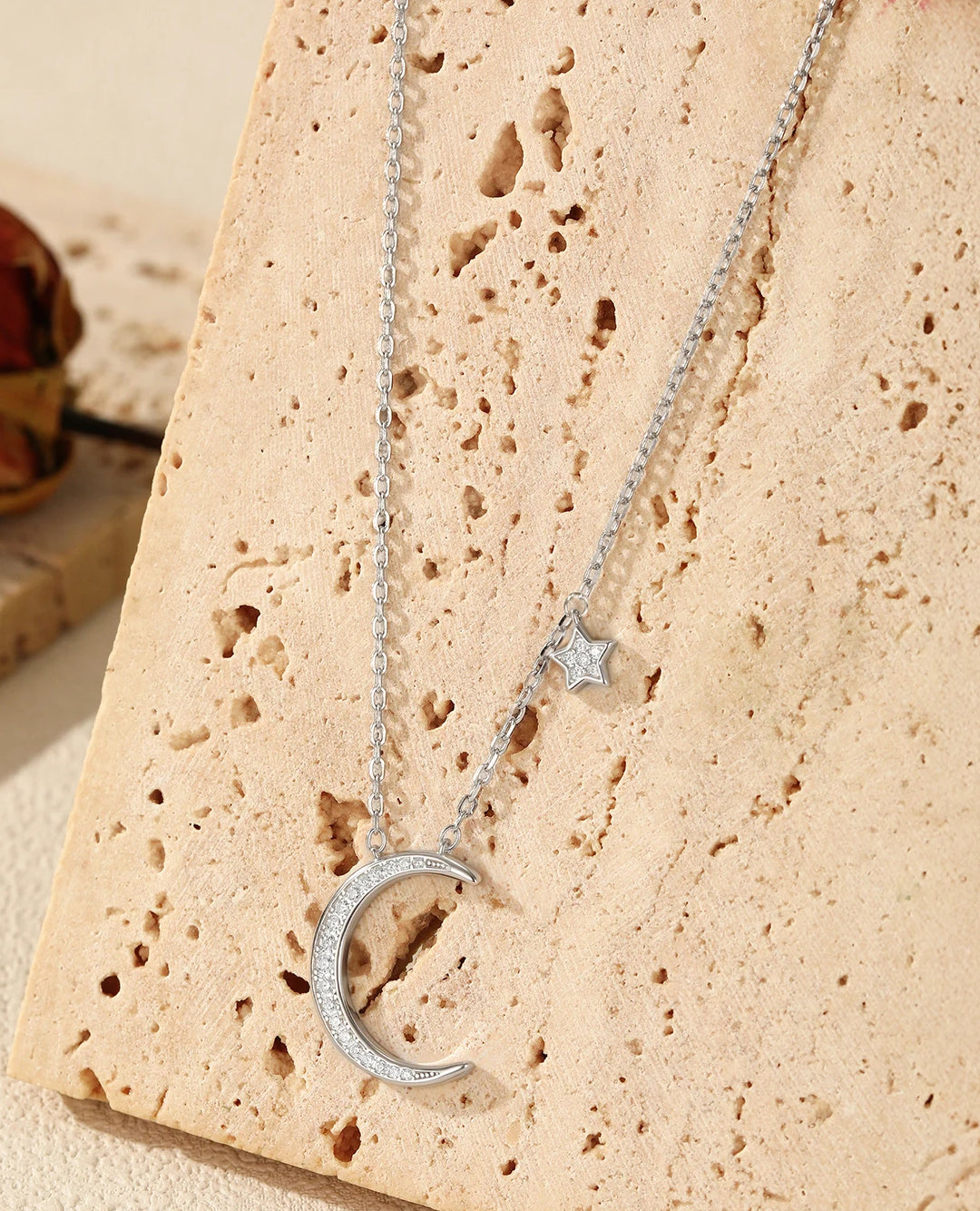 crescent charm necklace
