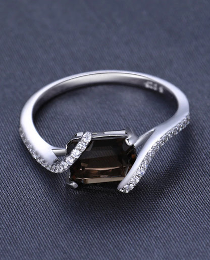 Smoky Quartz Rectangle Ring