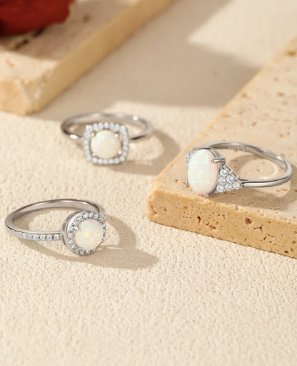 Opal Halo Ring