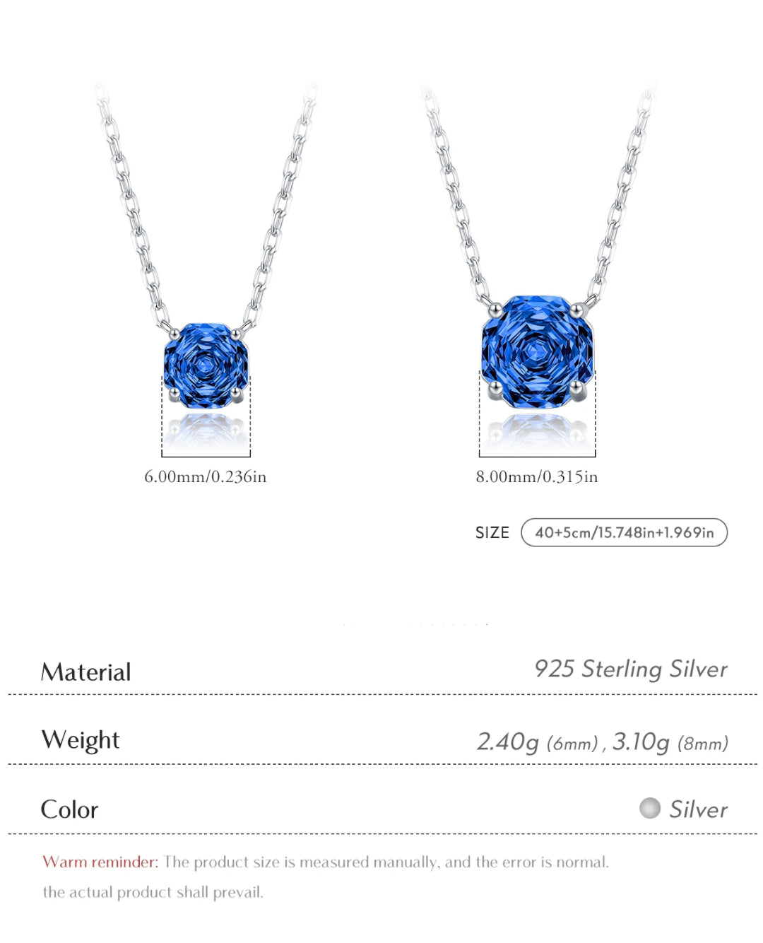 minimal blue geometric pendant