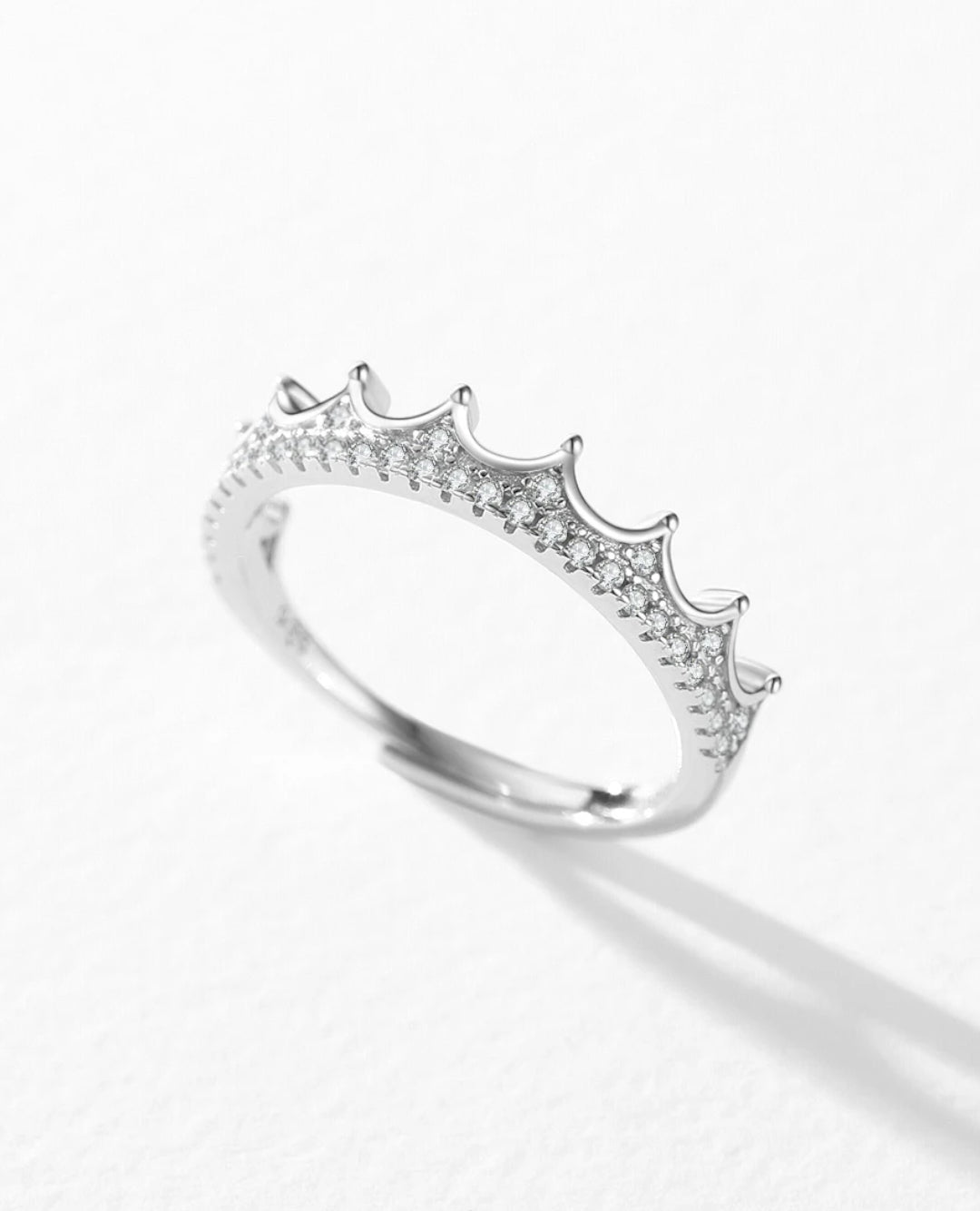 crown cz adjustable ring