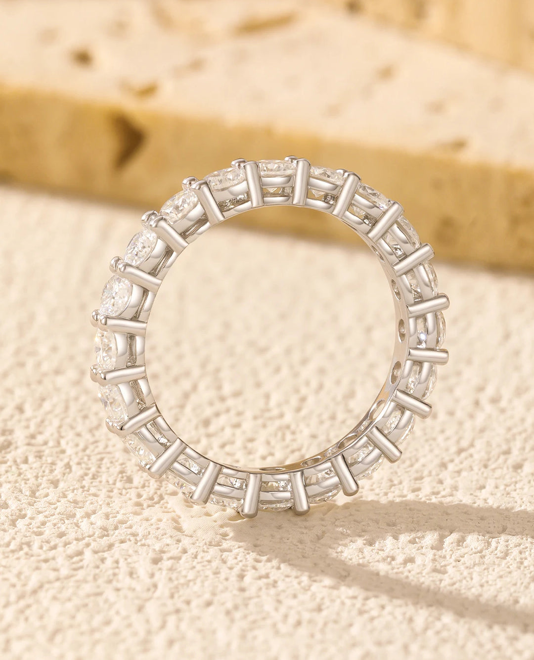 full eternity moissanite ring