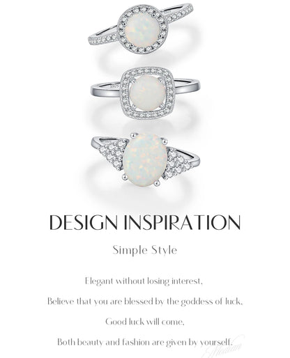 Opal Halo Ring