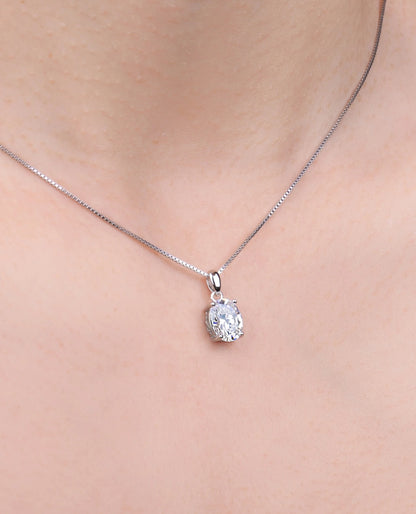 Classic Oval Moissanite Pendant