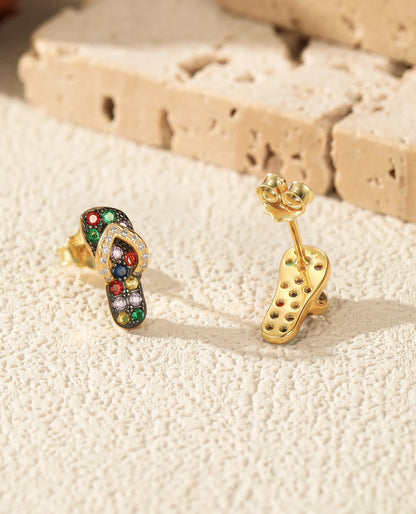 Colorful Slipper Stud Earrings