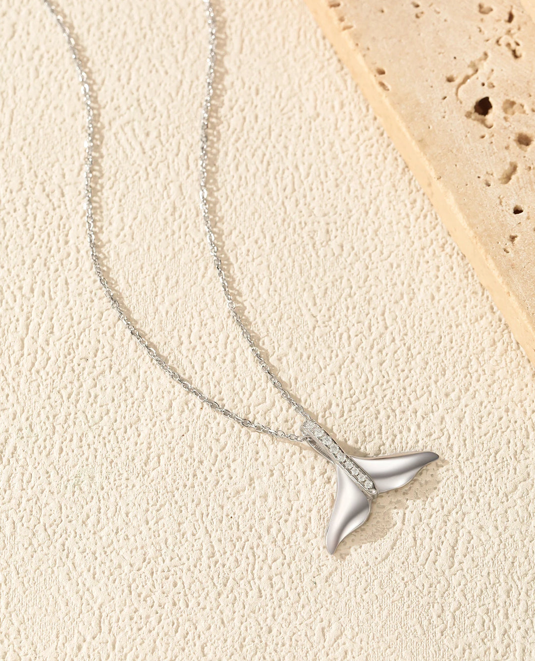 mermaid tail cz pendant necklace