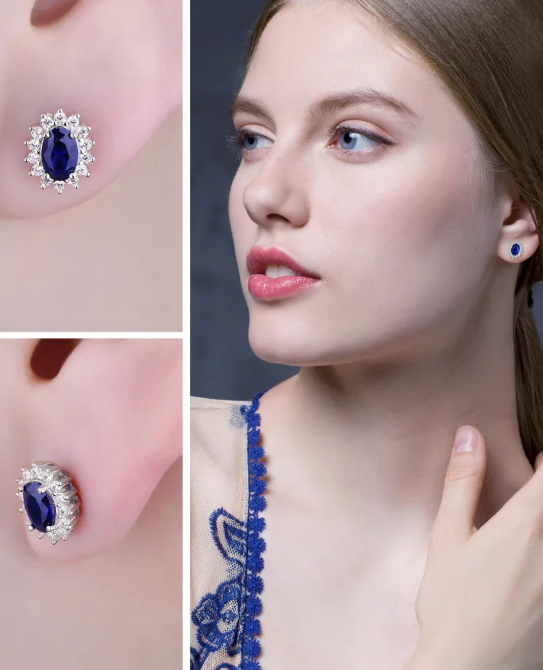 sapphire stud earrings