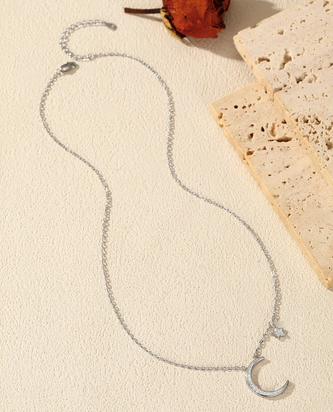 crescent charm necklace