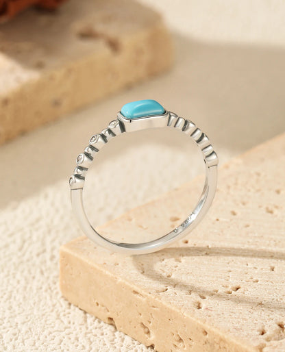 Rectangle Turquoise Ring