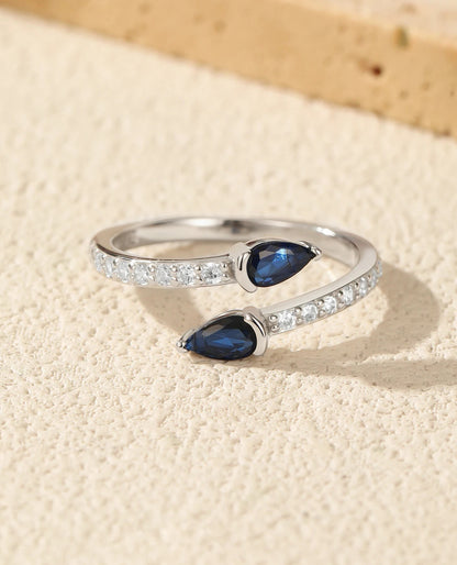 Minimal Blue Bypass Ring