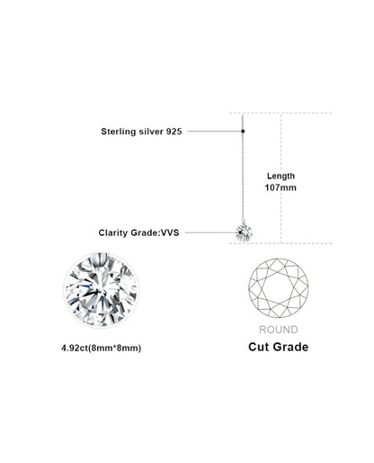 Long Drop Thread Earrings with CZ