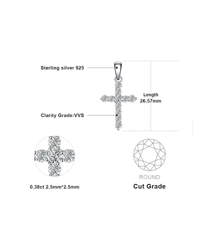 Cubic Zirconia Cross Pendant