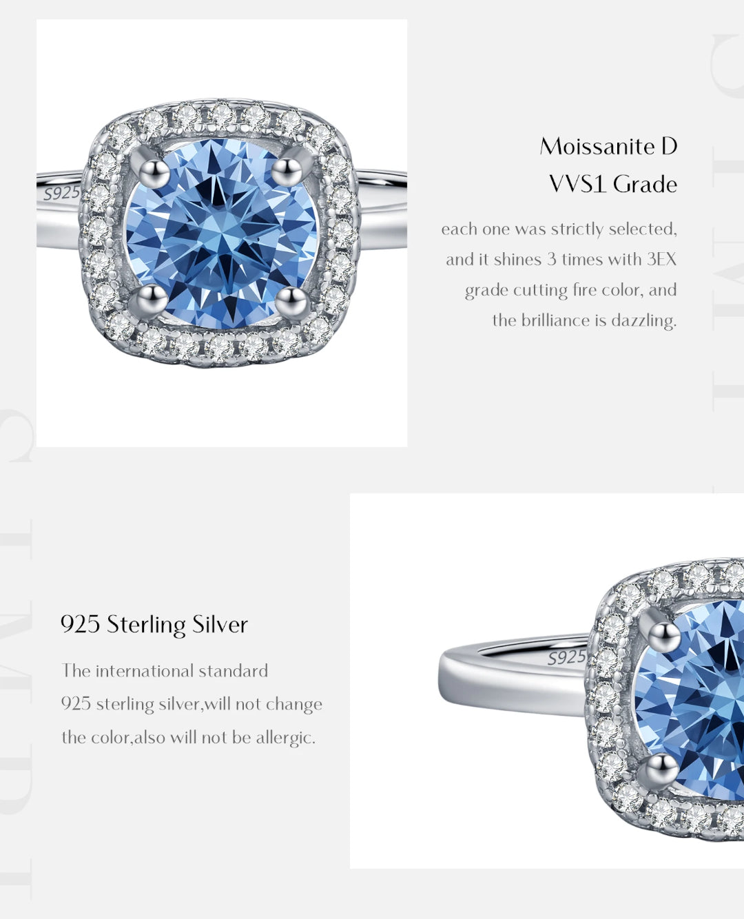 cushion halo moissanite ring