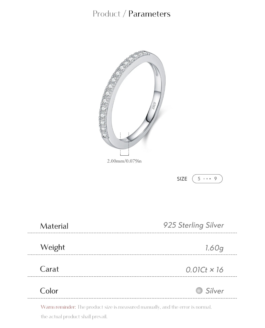 slim sparkle wedding band
