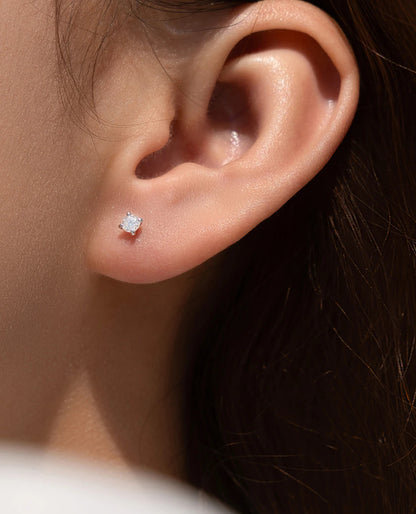 Classic Round Moissanite Solitaire Studs