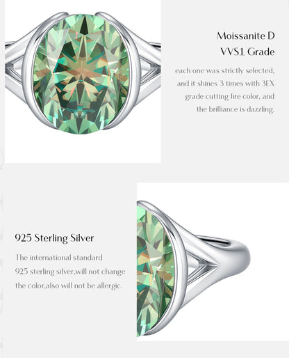 Verde Oval Solitaire Ring