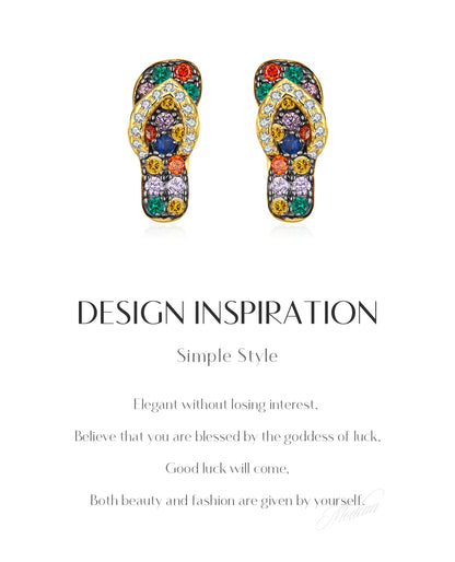 Colorful Slipper Stud Earrings