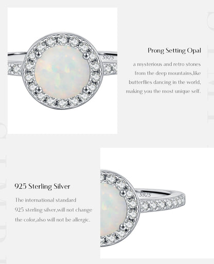 Opal Halo Ring