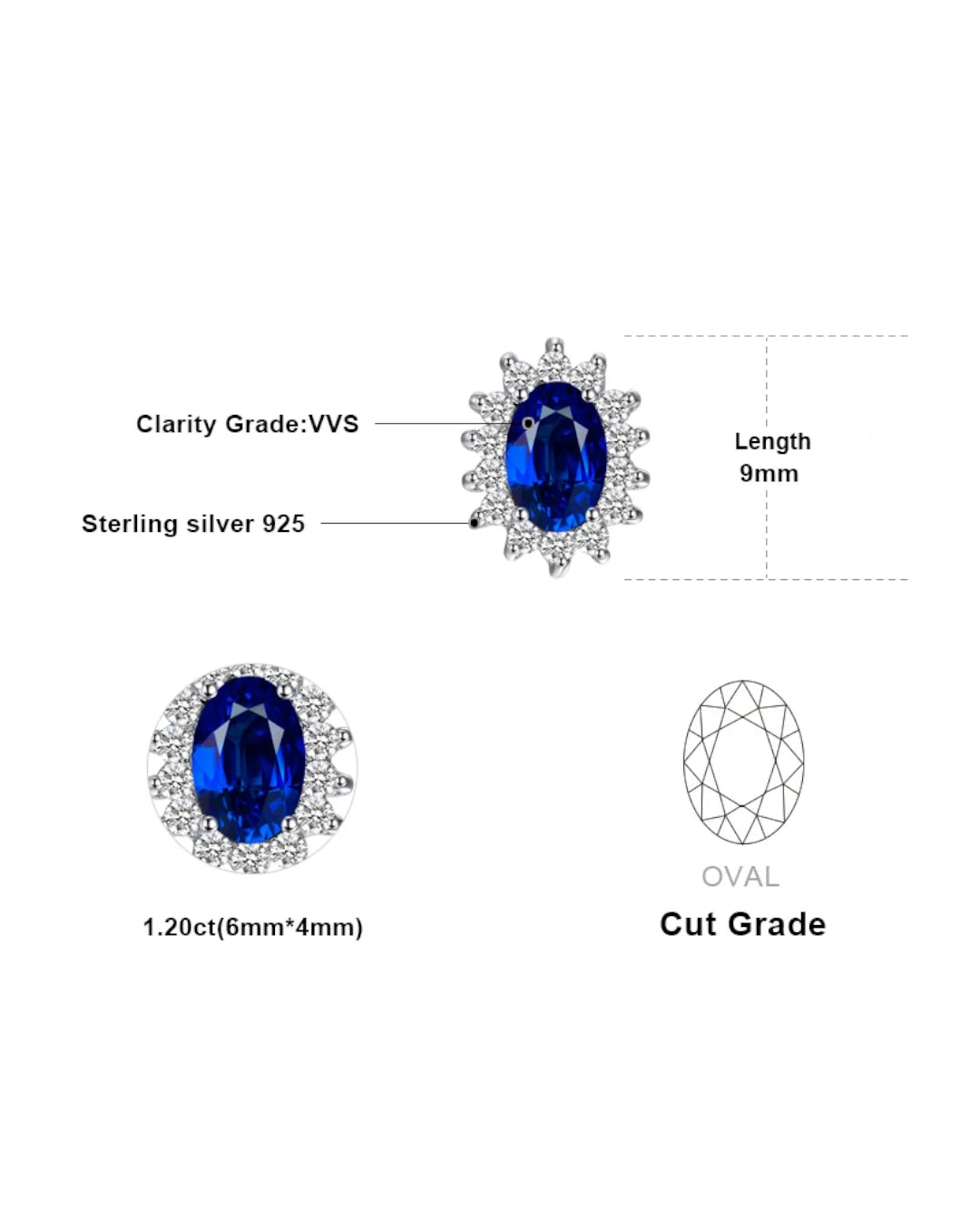 sapphire stud earrings