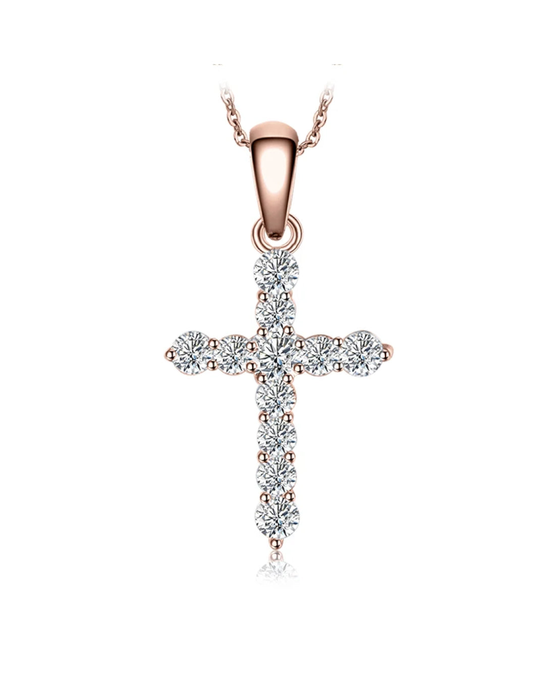 cubic zirconia cross pendant