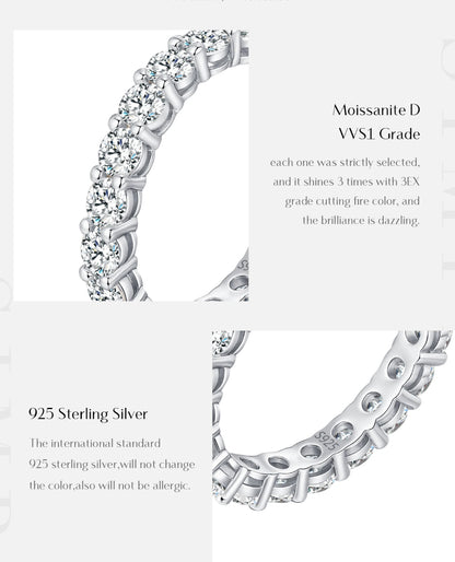 Full Eternity Moissanite Ring
