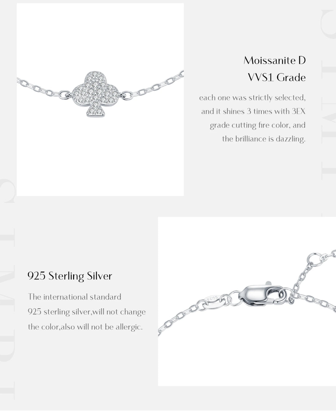 lucky club moissanite bracelet