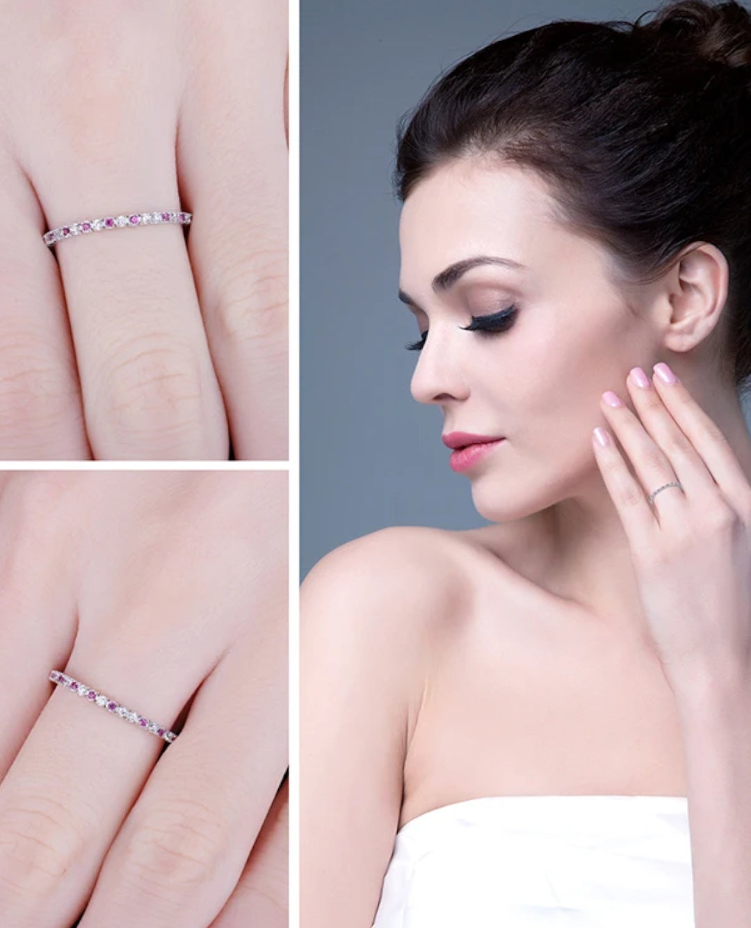 created spinel & ruby accent band