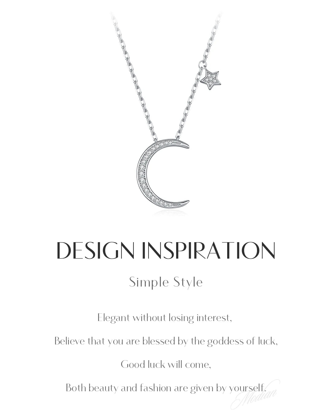 crescent charm necklace