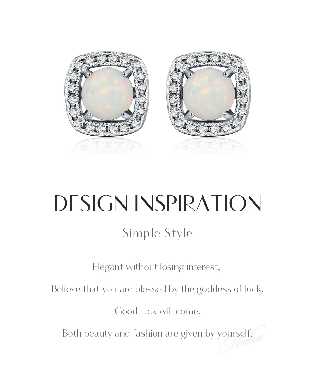 opal glow stud earrings