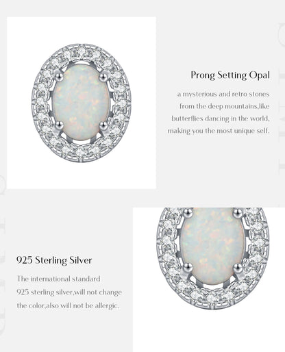 Oval Opal Ring & Stud Set