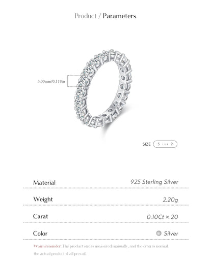 Full Eternity Moissanite Ring