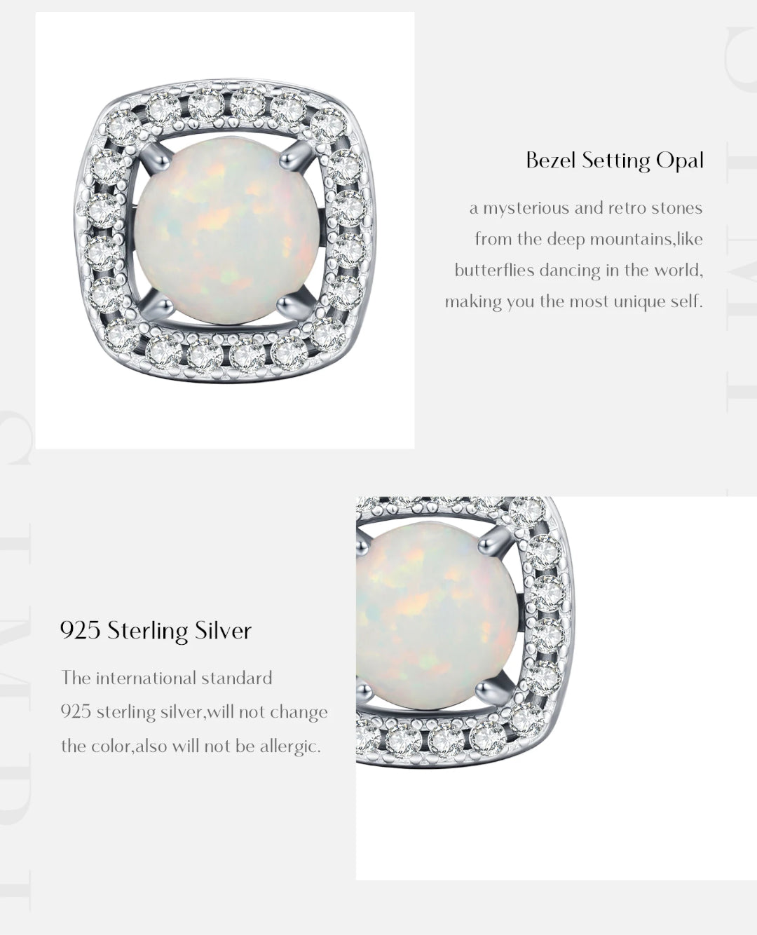 opal glow stud earrings