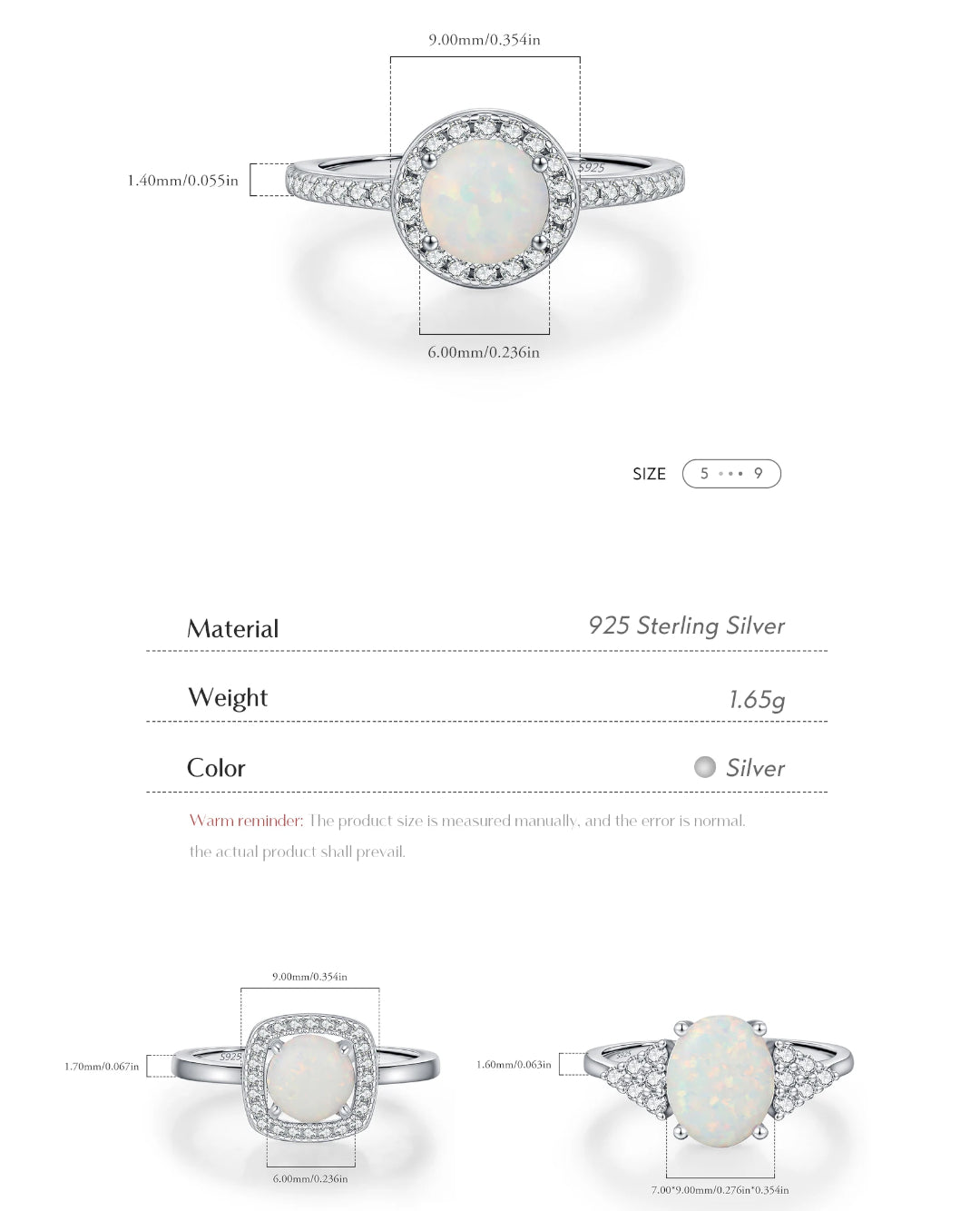 opal halo ring