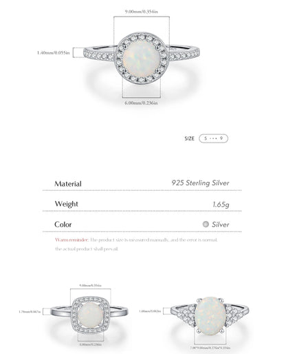 Opal Halo Ring