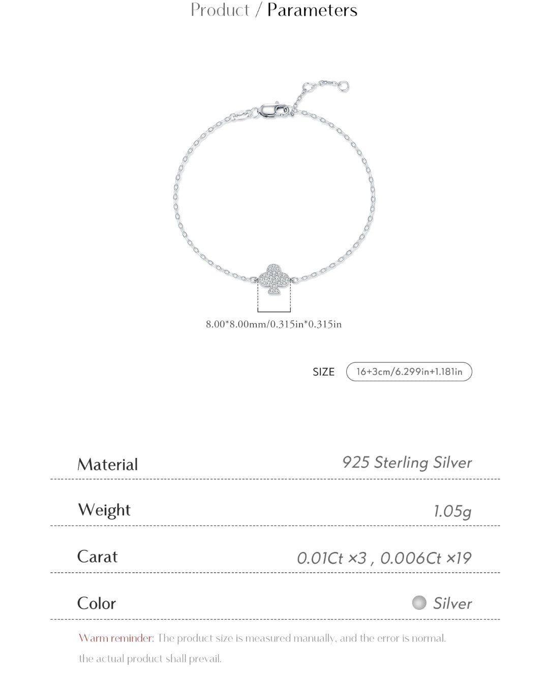 lucky club moissanite bracelet