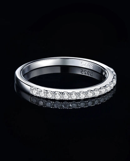 D-Color Moissanite Half Eternity Band