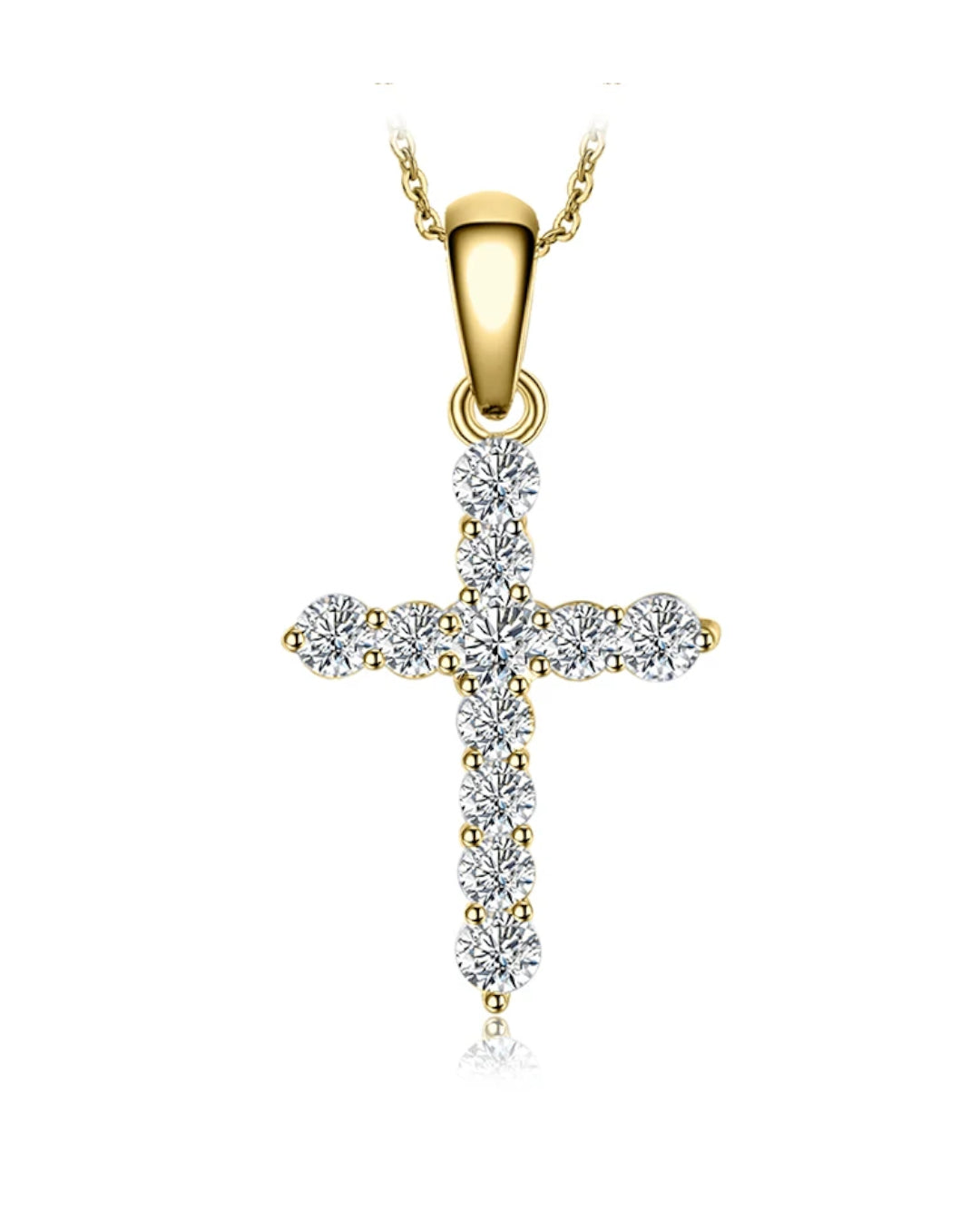 cubic zirconia cross pendant